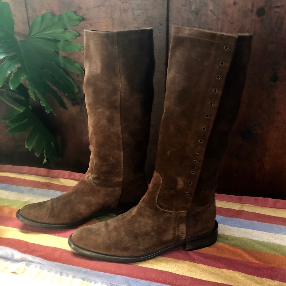 Vintage coach brown suede boot